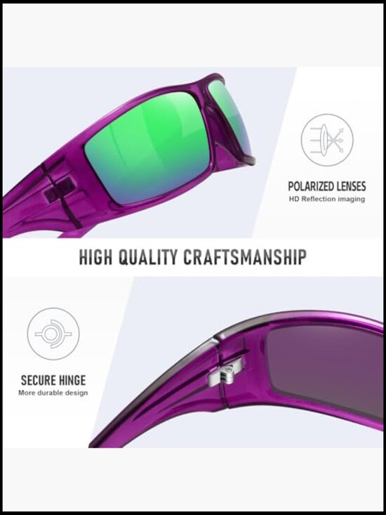 Polarized Sports Sunglasses Unbreakable Frame UV400 Protection